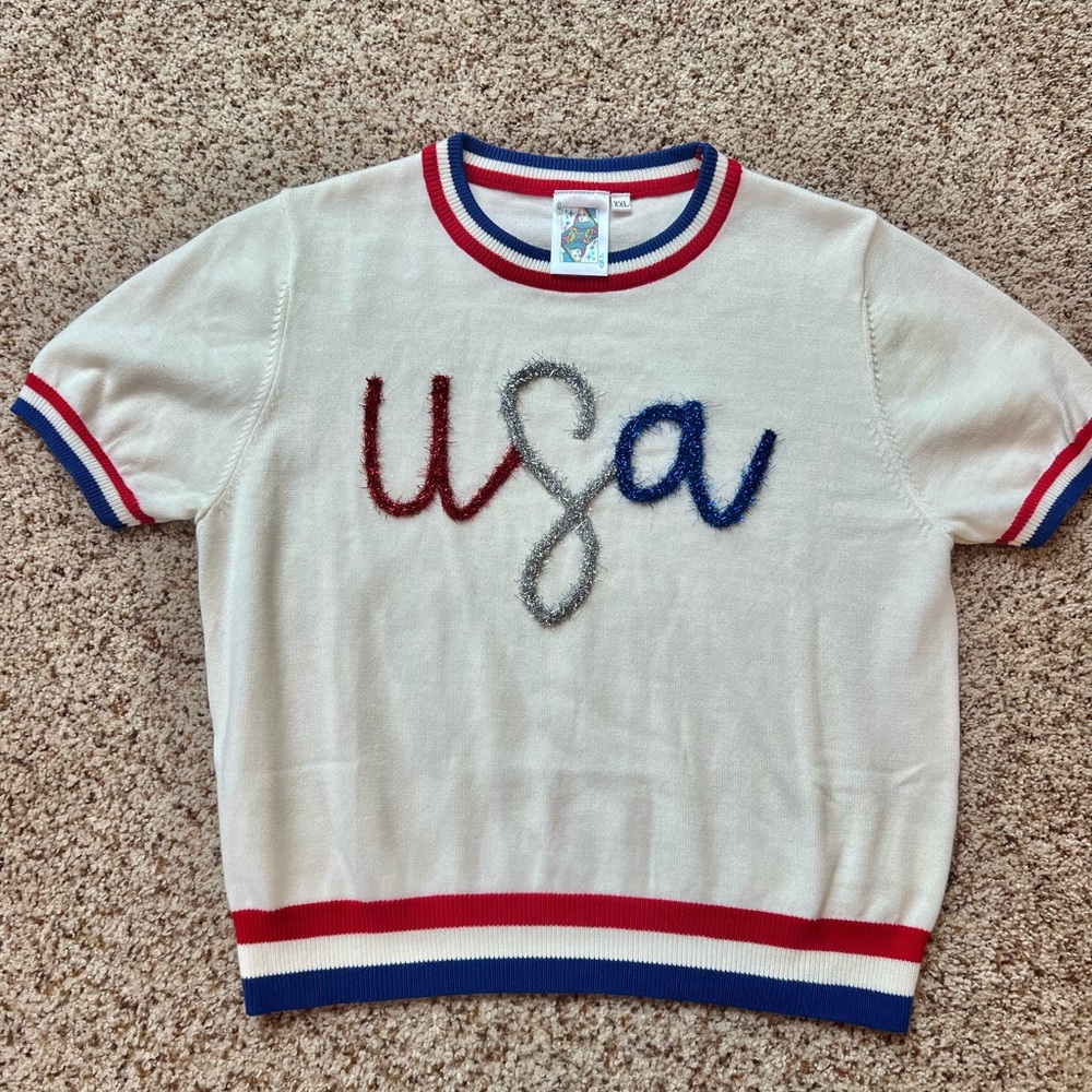 NWOT USA top Queen of Sparkles size XXL kids